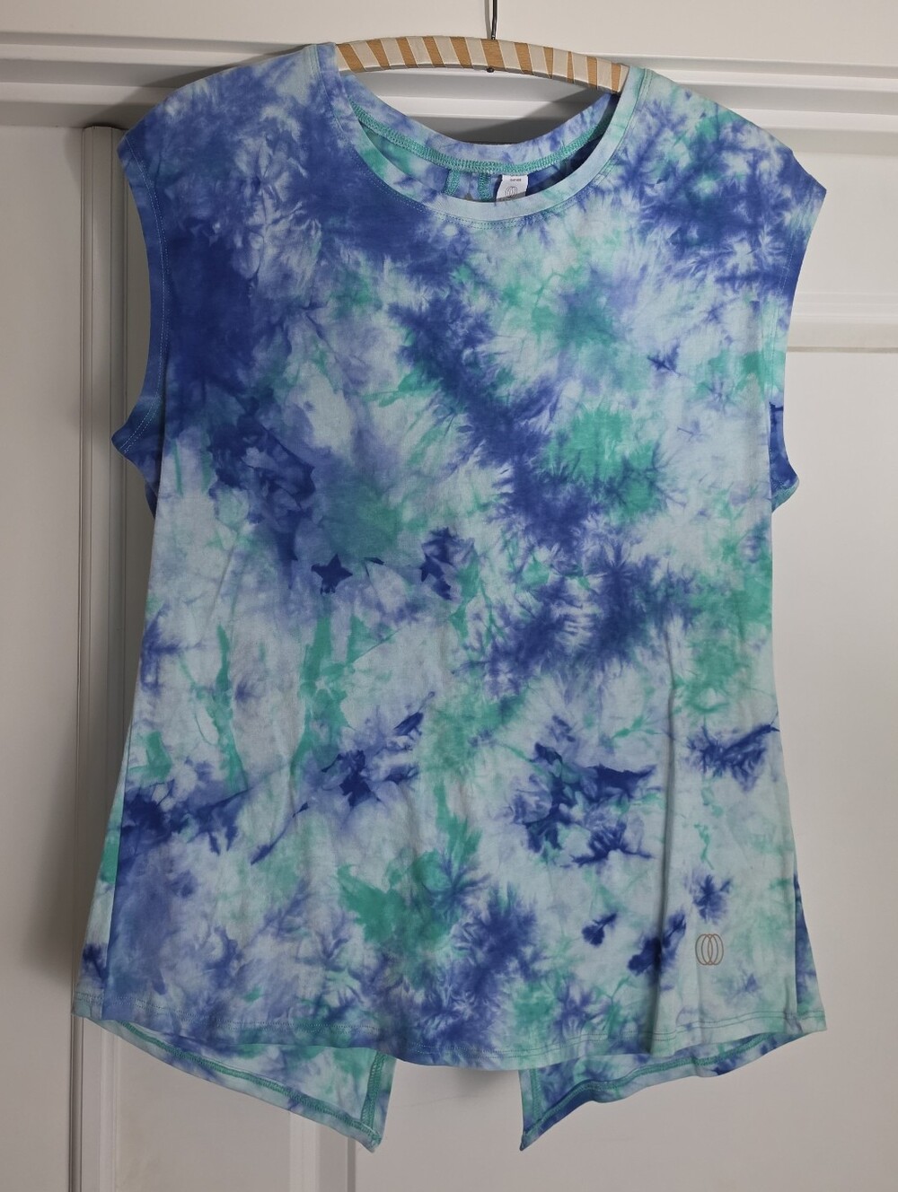 Tie-Dye Cap Sleeve Top - Blue & Teal